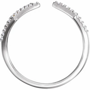 14K White 1/5 CTW Diamond Geometric Ring-