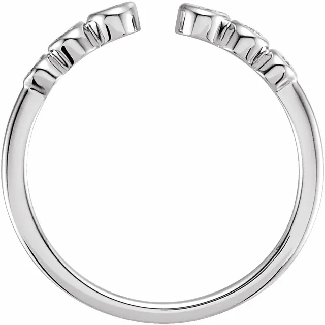 14K White 1/4 CTW Diamond Negative Space Ring-7.00 (approximate standard size)-