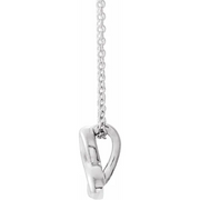 14K White Celtic-Inspired Trinity 16-18" Necklace-