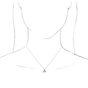 14K White Celtic-Inspired Trinity 16-18" Necklace-
