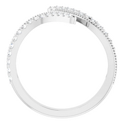 14K White 1/4 CTW Diamond Bypass Ring-