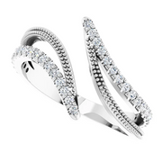 14K White 1/4 CTW Diamond Bypass Ring-