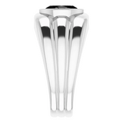14K White Onyx Men's Ring-