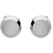 18K White Men's Cuff Link-