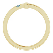 14K Yellow Youth Alexandrite Sideways Cross Ring-