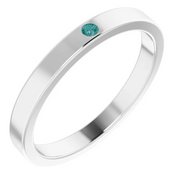 14K White Alexandrite Stackable Family Ring-