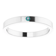 14K White Alexandrite Stackable Family Ring-