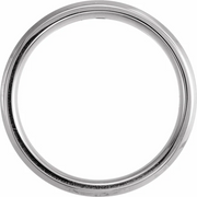 Platinum .04 CTW Diamond 6 mm Beveled-Edge Band Size 14.5-14.5-