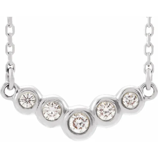Platinum 1/8 CTW Diamond 16" Necklace-