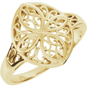18K Yellow Filigree Ring-