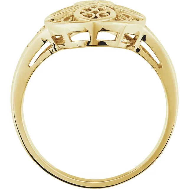 18K Yellow Filigree Ring-