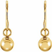 14K Yellow 4 mm Ball Earrings-