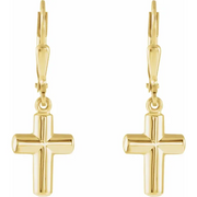 14K Yellow 12x9 mm Lever Back Earrings- Pair-
