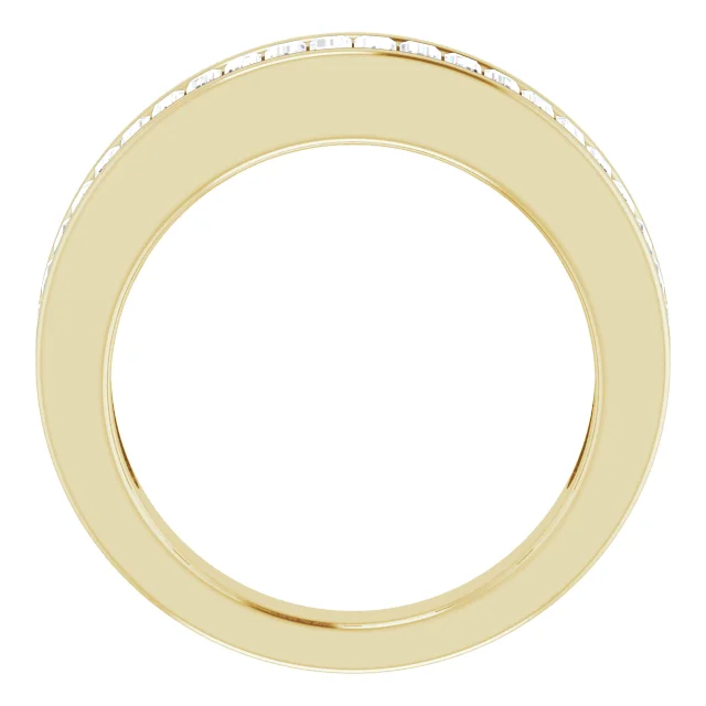 14K Yellow 3/4 CTW Diamond Anniversary Ring Size 5-5-
