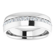 14K White 3/8 CTW Diamond Band-