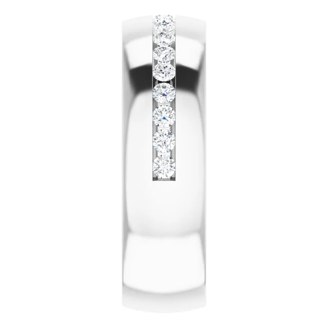 14K White 3/8 CTW Diamond Band-