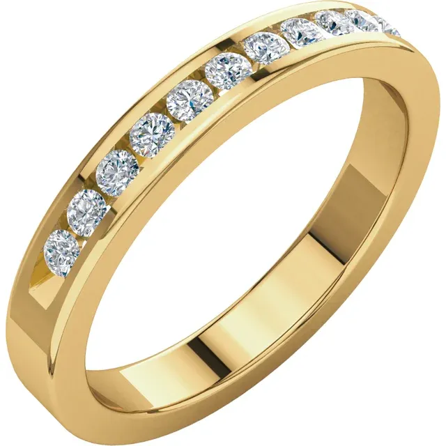 14K Yellow 1/4 CTW Diamond Anniversary Band Size 7-