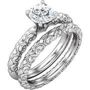 14K Rose Sculptural-Inspired Shank-