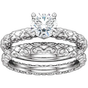 14K Rose Sculptural-Inspired Shank-
