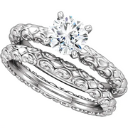 14K Rose Sculptural-Inspired Shank-