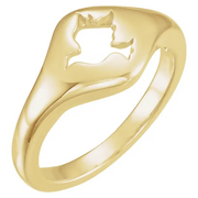 14K Yellow 10.5mm Dove Ring-