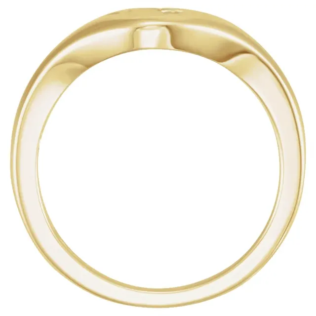 14K Yellow 10.5mm Dove Ring-