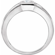 14K White/Yellow 1/4 CTW Diamond Rope Ring-10.00(approximate standard size)-