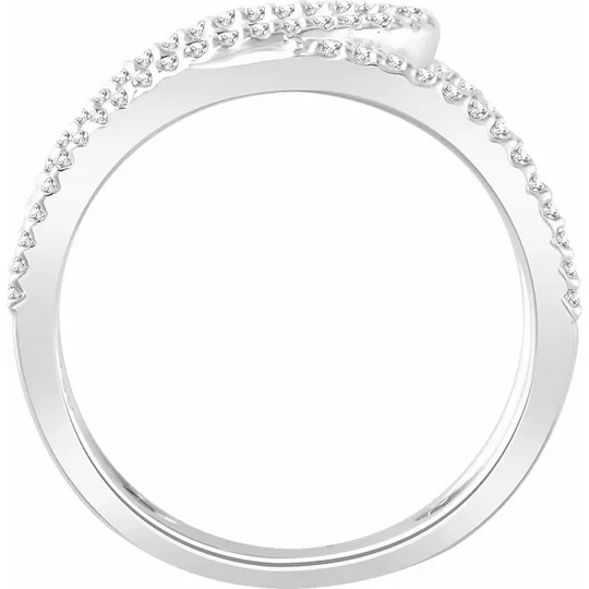 14K White 1/3 CTW Diamond Negative Space Ring