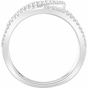 14K White 1/3 CTW Diamond Negative Space Ring-