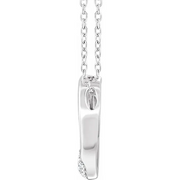 14K White 1/5 CTW Diamond Heart 16-18" Necklace-