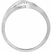 10K White 1/6 CTW Diamond Negative Space Ring-