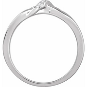 14K White .05 CTW Diamond Negative Space Ring-