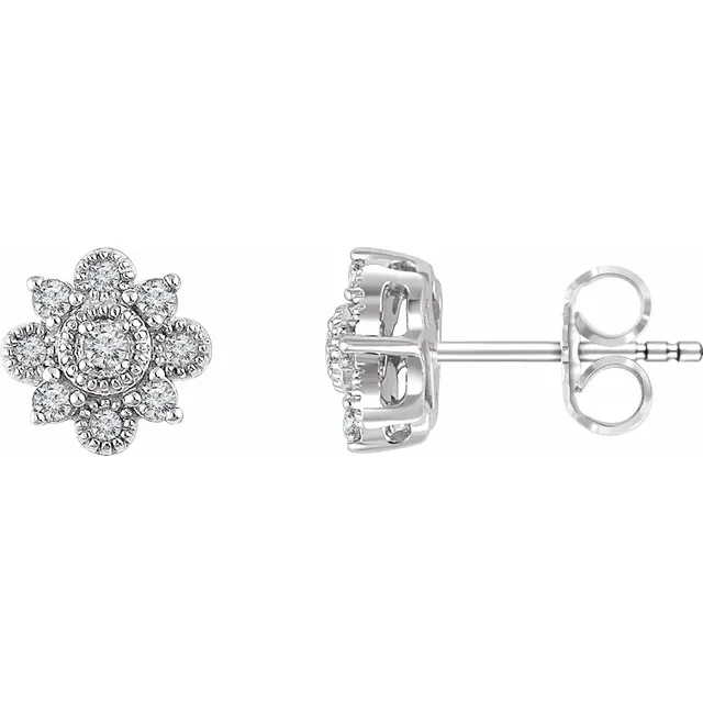 Vintage-Inspired Halo-Style Earrings-
