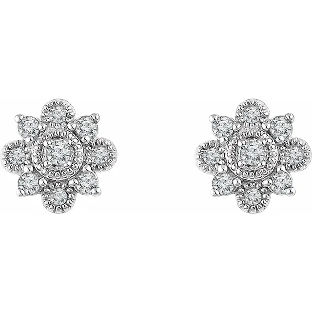Vintage-Inspired Halo-Style Earrings-