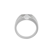 Sterling Silver 1/4 CTW Black & White Diamond Ring-11.00(aproximate standard size)-
