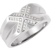 Sterling Silver 1/4 CTW Black & White Diamond Ring-11.00(aproximate standard size)-