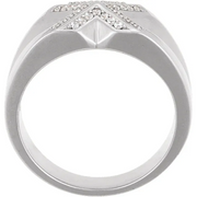 Sterling Silver 1/4 CTW Black & White Diamond Ring-11.00(aproximate standard size)-