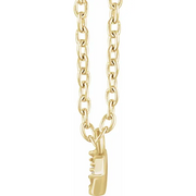 14K Yellow .05 CTW Diamond Bar 16-18" Necklace-