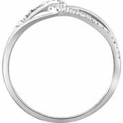 14K White 1/8 CTW Diamond Negative Space Ring-