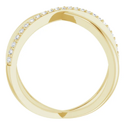 14K Yellow 1/4 CTW Diamond Criss-Cross Ring-