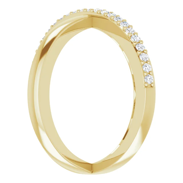 14K Yellow 1/4 CTW Diamond Criss-Cross Ring-
