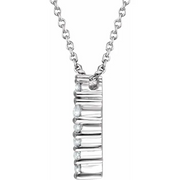 14K White 1/4 CTW Diamond Heart 18" Necklace-