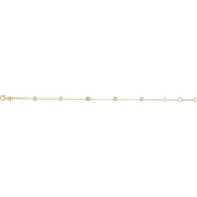 14K Yellow 1/4 CTW Diamond Bezel-Set 5-Station Bracelet-