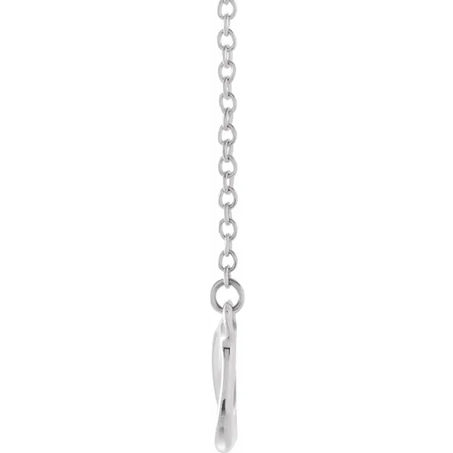 14K White Infinity-Inspired 18" Necklace-