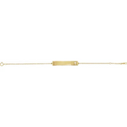 14K Yellow Pierced Cross Bar 6 1/2-7 1/2" Bracelet-