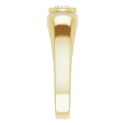 14K Yellow 1/2 CTW Diamond Men's Bezel Ring-11-