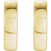 14K Yellow Hinged Hoop Earrings-