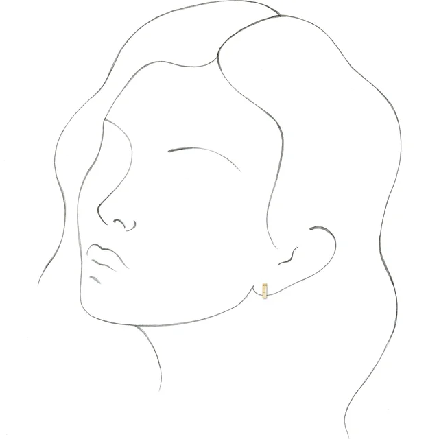 14K Yellow Hinged Hoop Earrings-