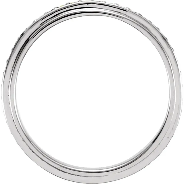 14K Yellow Eternity 1/3 CTW Diamond Duo Band Size 7-7.00 (approximate standard size)-