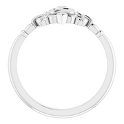 14K White Vintage-Inspired Ring-